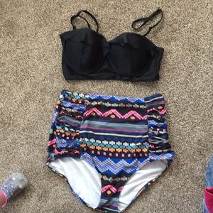 Boutique High waisted bakini swim suit size xl